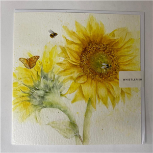 Whistlefish Greeting Card Sunflower 16x16cm